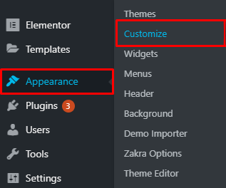 customize-option-in-wordpress-dashboard