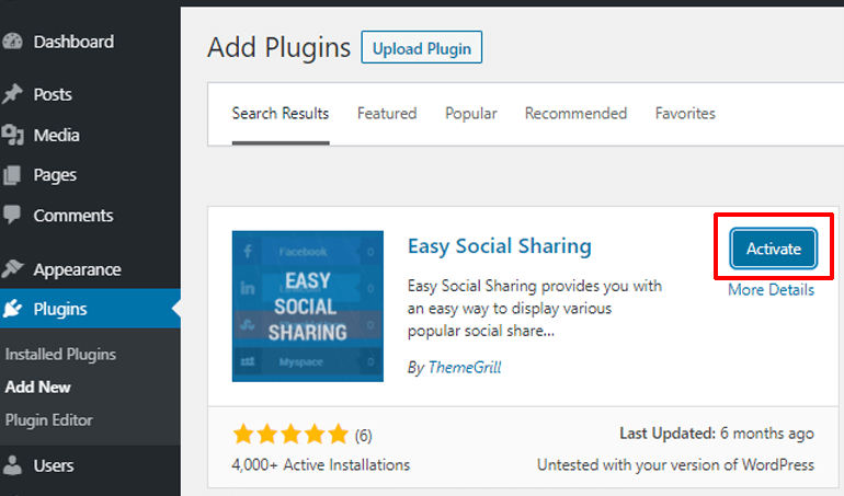 Activate Plugin Page