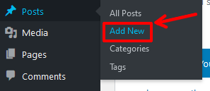 Adding-new-page-from-WordPress-sidebar