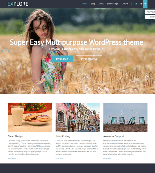 Explore WordPress Theme