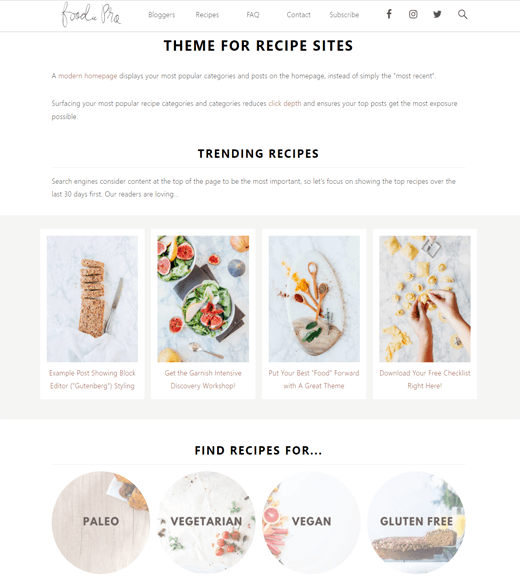 Foodie Pro WordPress Theme For Food Blog