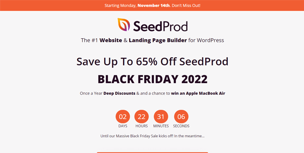 SeedProd BlackFriday