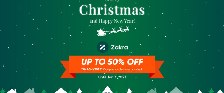 Get 50% Off Zakra WordPress Theme this Christmas Sale 2022!