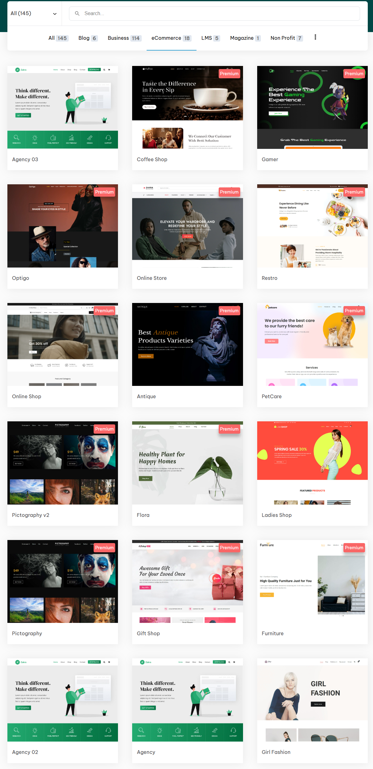 All 18 WooCommerce Theme Templates by Zakra