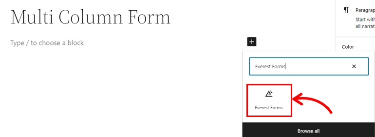 Alternative Method to Publish Form in Everest Forms