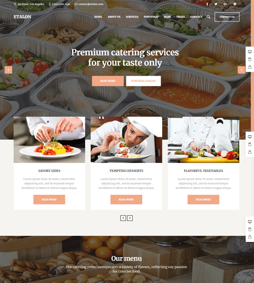 Elaton Best Catering WordPress Themes