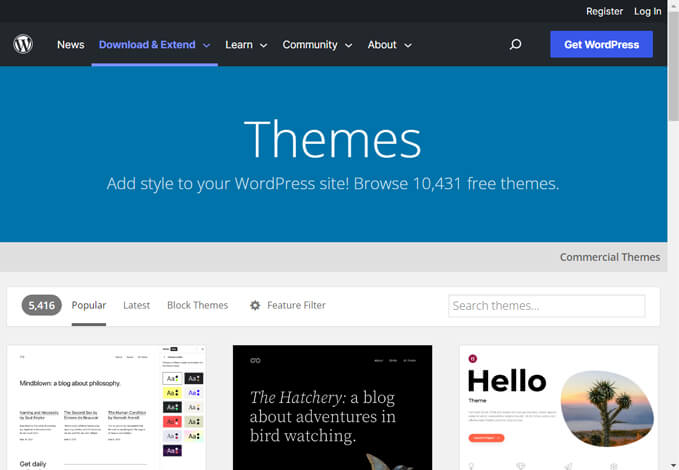 WordPress Theme Repository