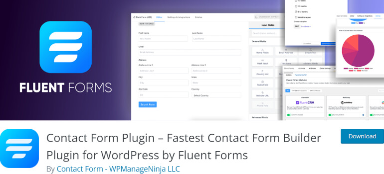Fluent Forms Best WordPress Contact Form Plugins