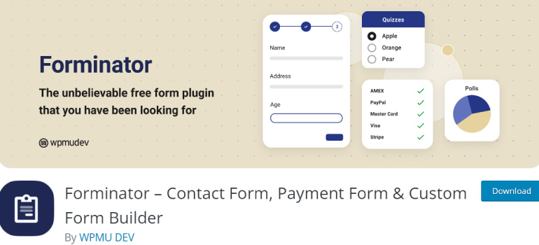 Forminator Best WordPress Contact Form Plugins