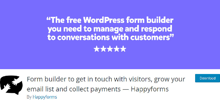 Happyforms Best Contact Form Plugin for WordPress