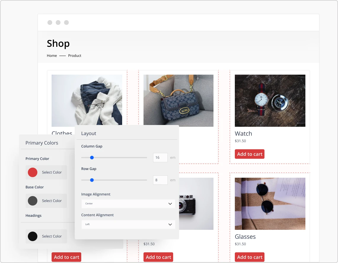 Control How to Showcase Your Products - Zakra Theme WooCommerce Feature